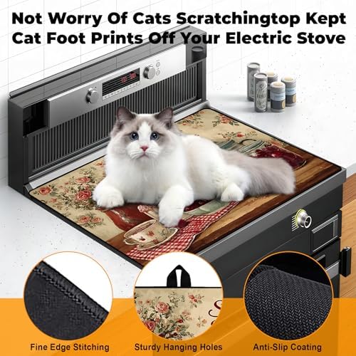 Heat-resistant Stove Top Cover - 28.5" X 20.5" Cooktop Protector Covers, Scratch-resistant Washable Pad Kitchen Countertop Mat (Teapot, 28.5" x 20.5") - Image 4
