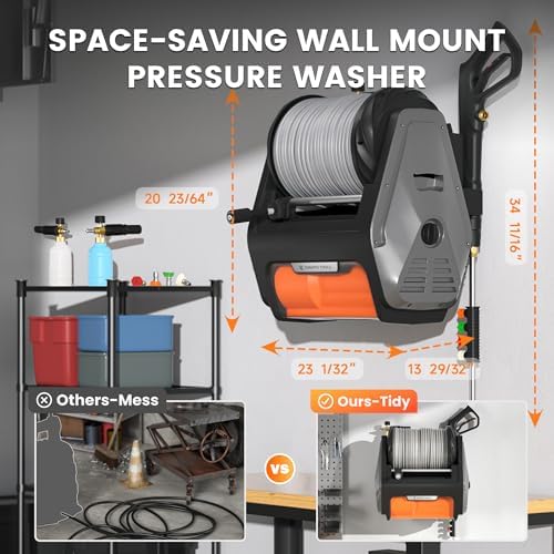 Giraffe Tools Grandfalls Pressure Washer Pro with 100FT Hoses, Dark Silver - Image 4