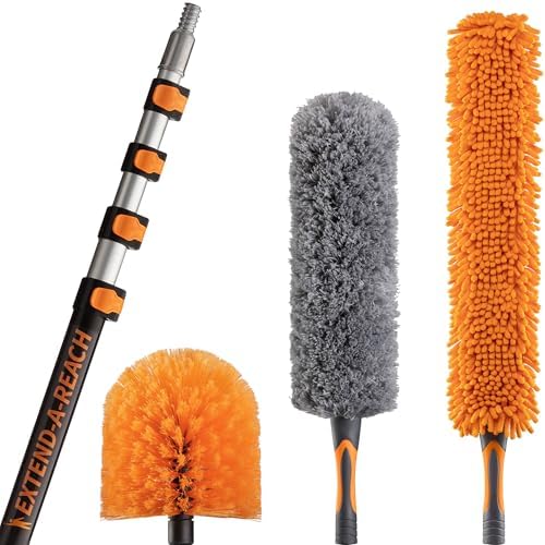 24 Foot High Reach Duster Kit with 5-18 ft Telescopic Extension Pole by EXTEND-A-REACH
