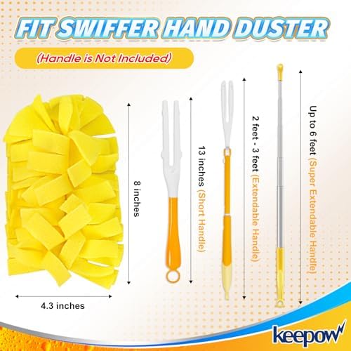 KEEPOW 4 Pcs Reusable Duster Refills Compatible with Swiffer Duster Refills - Image 2