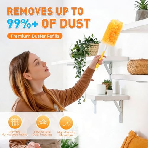 Alotiki Duster Refills, 40 Count 360° Dusters for Cleaning with 1 Handle - Image 4