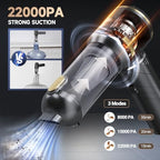 Car Vacuum Portable Cordless, Foldable Handheld Vacuum with Brushless Motor, 22000PA High Power Mini Hand Vacuum Cleaner & Air Blower & Duster & Pump for Home, Pet, Office - Image 2