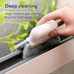 2pcs Window Cleaning Brush,Multifucation Groove Cleaning Brush for Household Use, 3-in-1 Window Sliding Door Track Cleaner, Sill, Tile Lines, Shutter, Car Vents, Keyboard, Small Spaces Clean Kit - Image 5