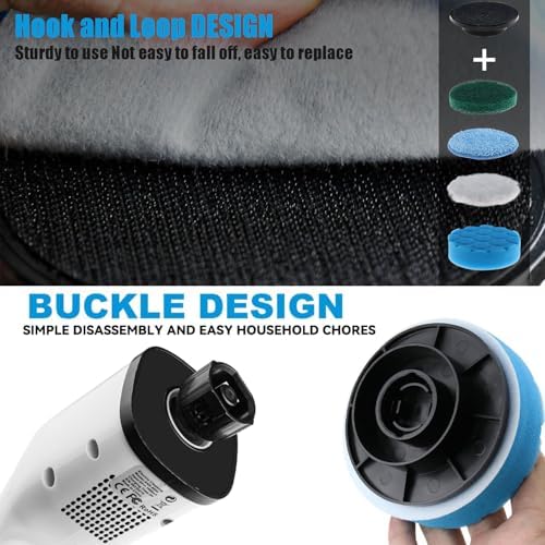 Brush Heads Set, 5 Pack 4 inches Cordless Electric Spin Scrubber Replaceable Brush Heads for Household Cleaning Brushes/Bathroom/Floor/Tile/Car - Image 2
