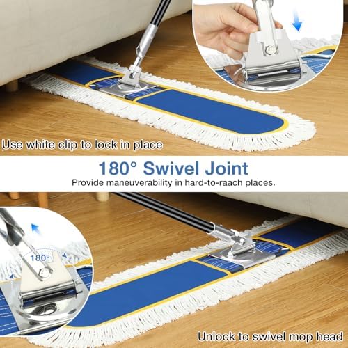 CLDREAM 48" Large Commercial Industrial Dust Mop for Floor Cleaning - Image 4