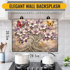 NYZE Stove Top Cover for Electric Stove 28.5x20.5 Inch Silicone Stove Topper & Protector, Decorative Kitchen Mat for Electric/Glass Stove Top (Blossom Tree, 28.5"Lx20.5"W) - Image 2
