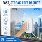 6-in-1 Magnetic Window Cleaner, Magnetic Window Cleaner Double Sided with Anti-Falling Rope, Magnetic Car Windshield Cleaner Tool, Dual Pads + Squeegee, Fit for 1/8"-1'' Glasses，1/8"-3/8" - Image 5