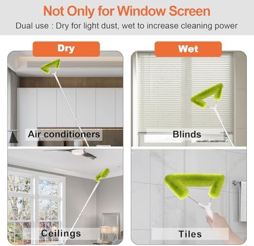 Window Screen Cleaning Brush with 62in Extension Pole - Image 5