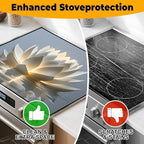 Stove Top Cover Retro Flower Gas Stove Top Cover for Home Decoration Kitchen Pad Non-Stick Washable Cooktop Covers Countertop Protector Keep Stove Clean 28"x20" (lotus) - Image 6