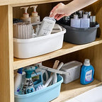 Large Cleaning Supplies Caddy Portable Shower Basket Supply Organizer with Handle Plastic Bucket Tool Storage for Bathroom, Bedroom, Kitchen, College Dorm, Garden, Dark Gray 2 Pack - Image 6