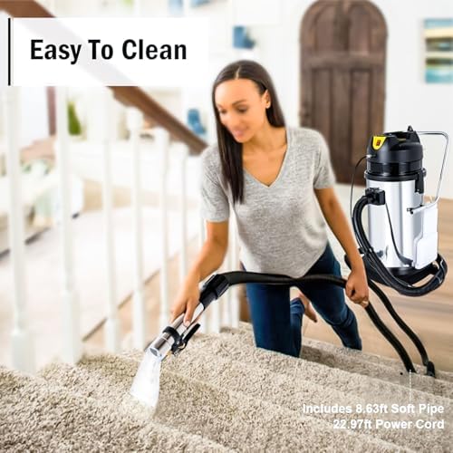 40L/11Gal Commercial Carpet Cleaning Machine with Powerful Vacuum Suction,Multifunctional Carpet Extractor,Heavy Duty Carpets Vacuum Cleaner w/Spraying Extraction Function(Shipped in 2 Parcel) - Image 2