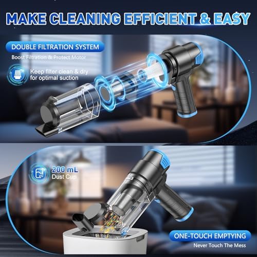 KMM Handheld Car Vacuum Cleaner, 16000PA Air Duster & Hand Held Vacuum - Image 5