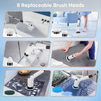 PUFTEM Electric Spin Scrubber, Cordless Shower Scrubber, Adjustable Handle - Image 6