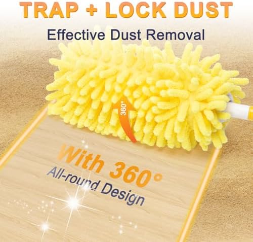 KeFanta Reusable Duster Refill for Swiffer, 8Pcs with 1 Handle - Image 2
