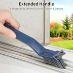 3-in-1 Grout Brush and Crevice Cleaner,with V-Shaped Bristles & Hair Clip-Multi-Surface Gap Cleaning Tool for Bathroom Tiles,Kitchen,Window Tracks,and Narrow Corners (Blue) - Image 6