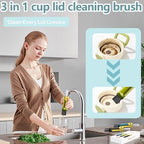 3 in 1 Cup Lid Gap Cleaning Brush Set, 3Pcs Multifunctional Bottle Cleaning Brush,Cup Lid Gap Cleaner, Home Kitchen Crevice Brush Tools - Image 5