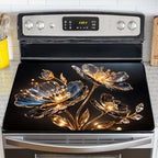 NYZE Stove Top Cover for Electric Stove 28x20 Inch Silicone Stove Topper & Protector, Decorative Kitchen Mat for Electric/Glass Stove Top (Glowing Floral) by GIVEYOUTHEBEST