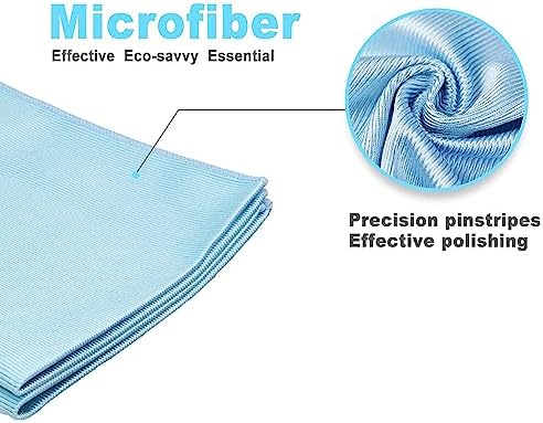 Longmann Window Cleaning Cloth, Glass Cloth, Cleaning Cloth, Streaks Schatches Free (Blue 2 Pack) - Image 3