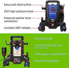 Westinghouse ePX3500 Electric Pressure Washer, 2500 Max PSI 1.76 Max GPM with Anti-Tipping Technology, Onboard Soap Tank, Pro-Style Steel Wand, 5-Nozzle Set, for Cars/Fences/Driveways/Home/Patios - Image 4