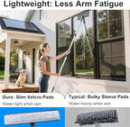 3-in-1 Window Squeegee for Home - 60" Window Cleaning Kit with 3 Microfiber Cloths & Screen Brush, All-in-1 Cleaner Tool for Outdoor Windows, Glass Door & Screens, Lightweight & Easy Storage - Image 5