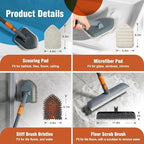 CLEANHOME Floor Scrub Brush Tile Tub Scrubber Brush - Image 2
