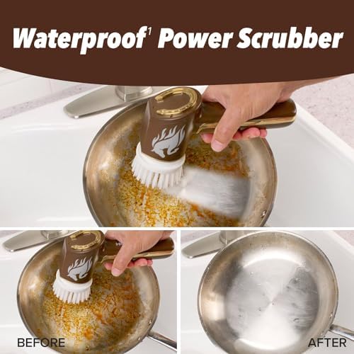 Horsepower Scrubber Gold Edition, Longer Battery, 350 RPM, 5 Brush Heads - Image 3