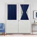 Hiasan French Door Curtains Privacy, Navy Blue, 52W x 40L, 1 Panel by Hiasan