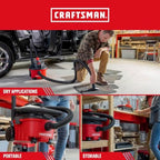 CRAFTSMAN CMXEVBE17040 4 Gallon 5.0 Peak HP Wet Dry Shop Vacuum - Image 4