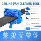 Ceiling Fan Cleaner Duster with 72" Extension Pole & 4 Reusable Pads, High Ceiling Fan Blade Cleaning Tool, Flexible Microfiber Duster for Baseboard,Blinds,Cobwebs,Floor, -Lightweight & Washable - Image 3