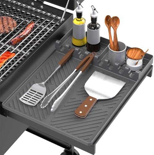 Silicone Grill Mat Compatible with Blackstone, Grey by LANLW