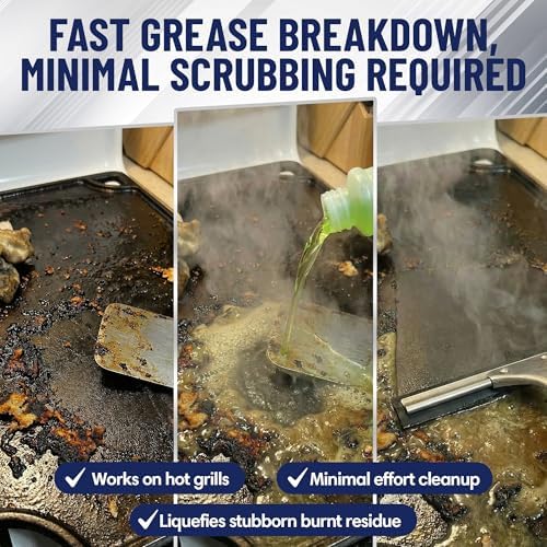 Flat Top Griddle Cleaner, Non-Caustic, Non-Toxic, Made In USA, 32 Fl Oz - Image 4