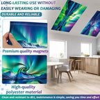 6 Pack Fluorescent Light Covers with 60 Magnets Decorative for Classroom Ceiling Lights 4 x 2 Feet Magnetic Light Covers Filter Easy Install for Office Home Hospitals Drop Ceiling Supply (Blue Aurora) - Image 3