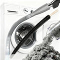 Dryer Vent Cleaner Kit - Universal Vacuum Hose Attachment & Lint Brush, Effectively Clean Clogged Dryer Ducts, Fit Most Vacuums for Dryer, Refrigerator Coils & Behind Appliances (Gray) by Unknown