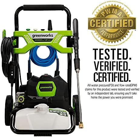 Greenworks 2000 PSI (1.2 GPM) Electric Pressure Washer - Image 4