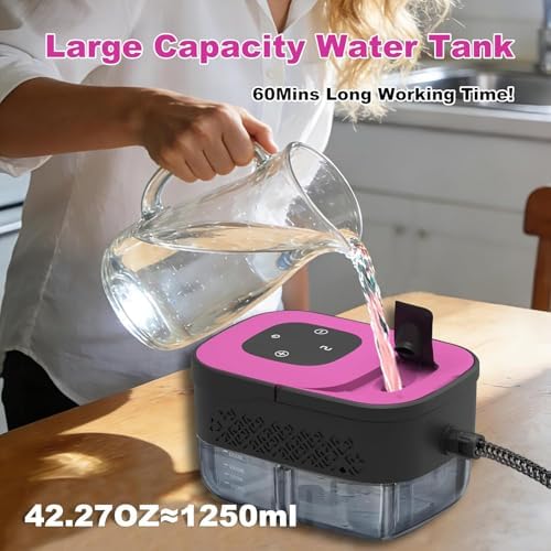Portable Steam Cleaner for Cleaning with 16pcs Accessories, 6-Level Adjustable, 15s Heat-Up, Handheld Steam Cleaner for Home, Tile, Grease, Dirt, Car Detailing, Lightweight Design for Women& Girls - Image 3