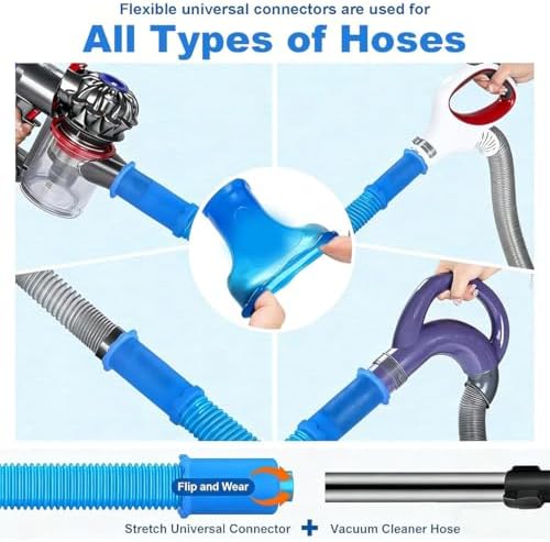 2026 Upgraded Dryer Vacuum Hose Attachment Compatible with All Vacuum Cleaner, Universal Dryer Vent Cleaner Kit, Dryer Lint Vac Attachment, Deep Cleaning Tools for Clogged Ducts & Lint Removal - Image 3