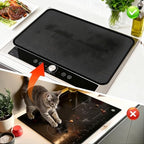 30"x21" Black Fireproof Electric Stove Cover, Glass Cooktop Protector - Image 2