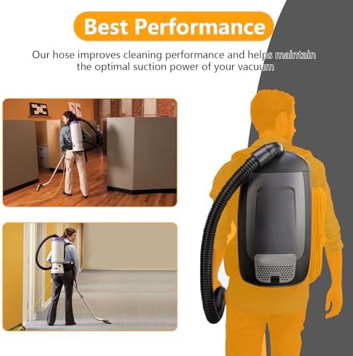 103048 Static-Dissipating Backpack Vacuum Hose Compatible with ProTeam Vacuum Hose with 1-1/2-inch Cuffs, Also fits Pro-Team Super Coach, Mode 6, and other Models - Replacement Backpack Vacuum Hoses - Image 3