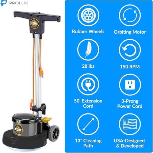 Prolux PLC13L 13" Heavy Duty Commercial Polisher Floor Buffer Machine Scrubber and 5 Pads - Image 6
