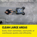 Kärcher Pro Walk Behind Outdoor Push Sweeper, KM 70/30 C Bp 2SB, Battery Powered, Suction System, Dust Filter - 38" Working Width, 11.9 Gallon - for Commercial Use in Warehouses, Workshops, and More - Image 3