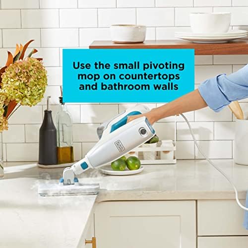 BLACK+DECKER Steam Mop, Floor and Handheld Steamer, Multi-Purpose Steam Cleaner with 6 Attachments, Corded (BHSM15FX08) - Image 6