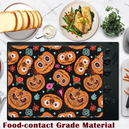 Halloween Pumpkin Stove Top Cover for Electric, Glass Ceramic Stove Cover, Heat Resistant Flat Stovetop Protector, Dish Drying Mats for Kitchen - Image 5