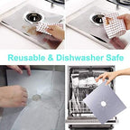 MSDADA Gas Stove Covers,8+2 Pcs 0.2mm 10.6" x 10.6" Gas Range Protectors - Image 5