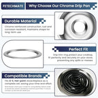 Chrome Stove Drip Pan with Trim Ring Fit for GE Hot point Stove - Image 4