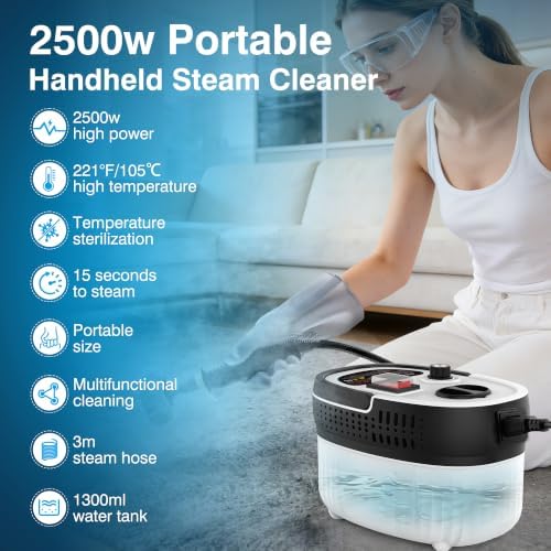Steam Cleaner with 15-in-1 Kit, Portable Steam Cleaner for Home & Car - Image 2