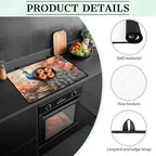 Vintage Blue Peacock Floral Stove Top Cover for Electric Stoves - Image 6
