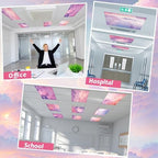 6 Pcs Fluorescent Light Covers with 60 Magnets Decorative for Classroom Ceiling Lights 4 x 2 Feet Magnetic Light Cover Filter Easy Install for Hospitals Drop Home Office Ceiling Supplies (Sunset) - Image 4