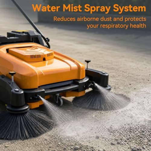 Battery Powered Floor Sweeper 42'' with Water Spray, 39600 Sqft/h - Image 5