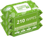 Air Jungles All Purpose Cleaning Wipes 210 Count, XL 8x10 Inch by AirJungles