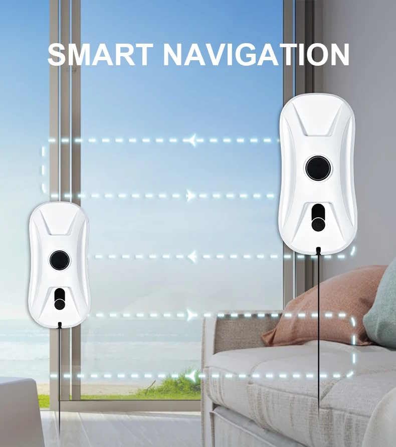 Window Cleaning Robot, Dual Spray Magnetic Glass Cleaner, Remote Control, White, 29x14x10 cm, Electric Powered, with Microfiber Pads - Image 7